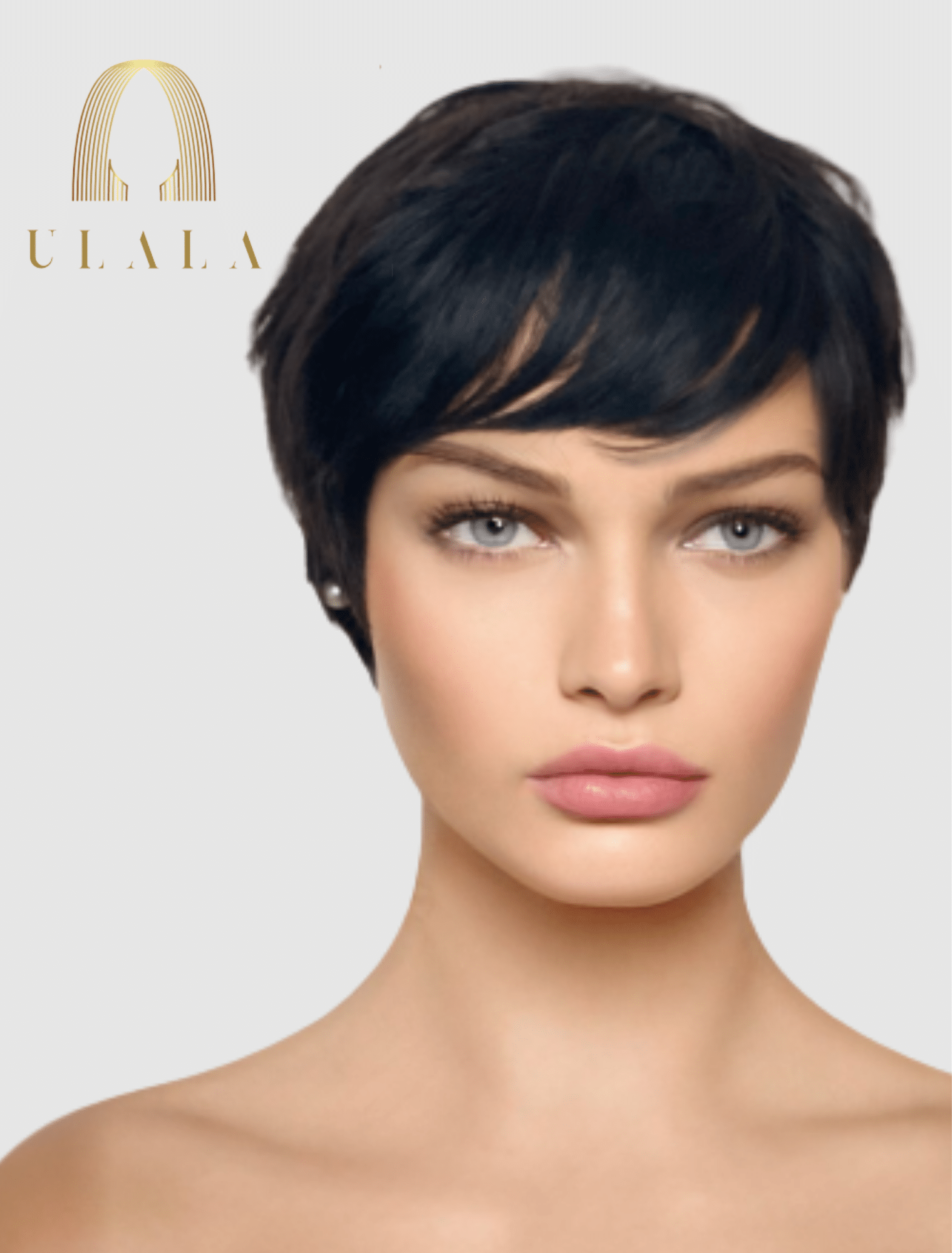 emberi haj paróka rövid fekete