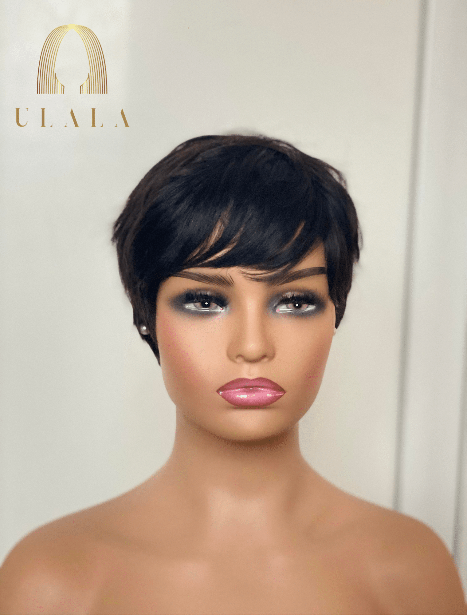 fekete rövid paróka igazi emberi haj