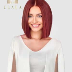 burgundy bob paróka 100% valódi hajból