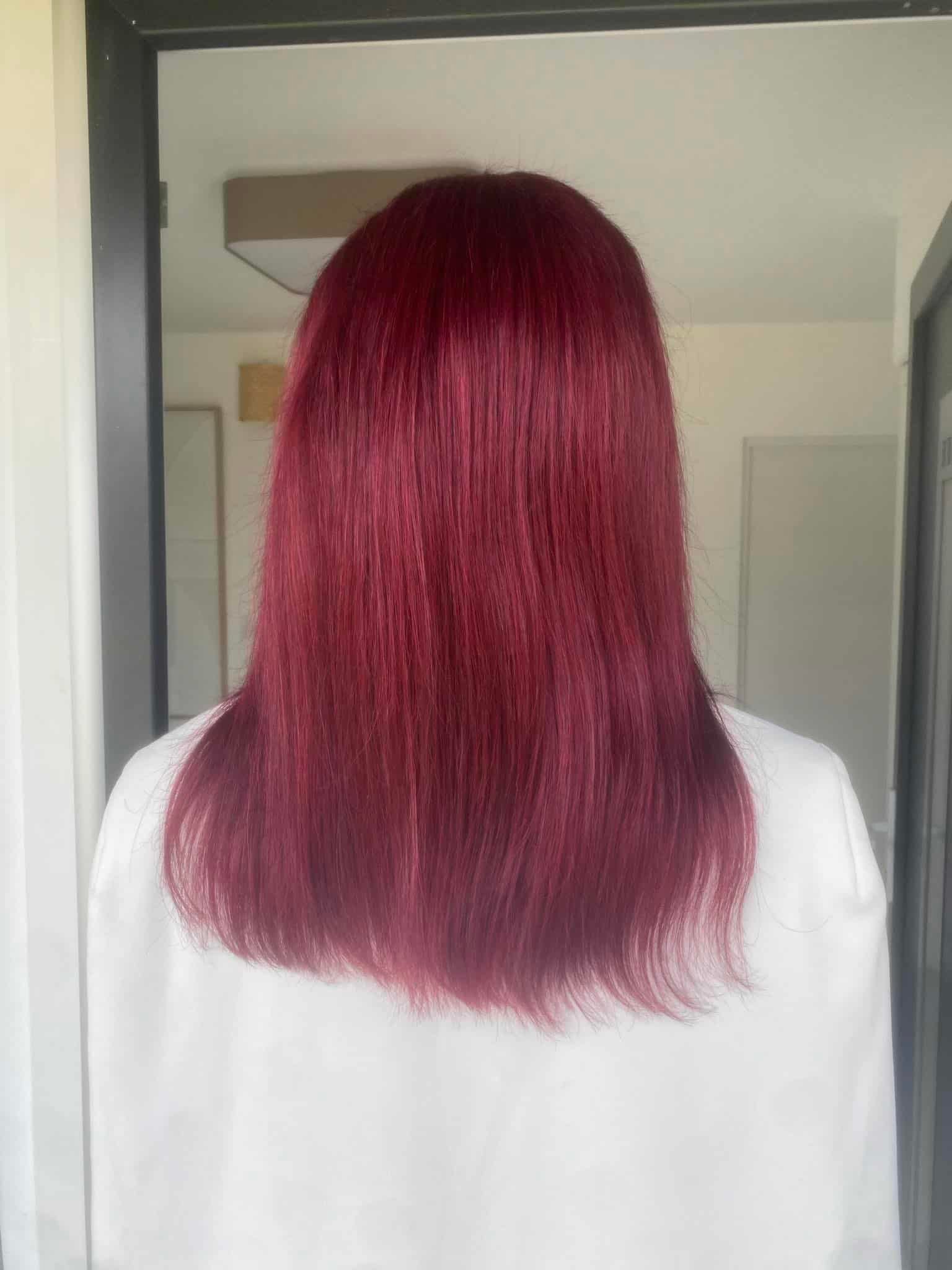 Burgundy vörös 100 emberi haj paróka ULALA